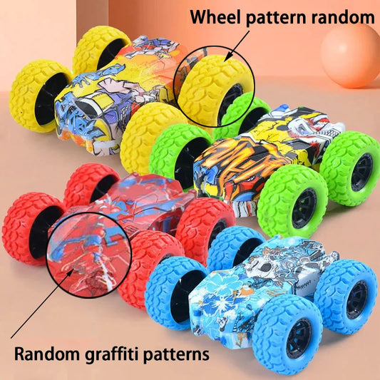Children's toy car fun double-sided