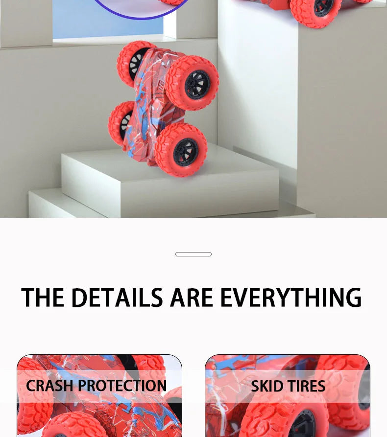 Children's toy car fun double-sided
