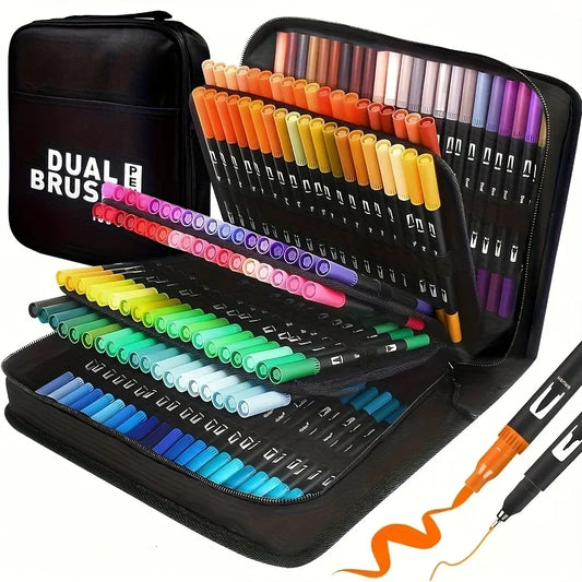 24-Vibrant Double-Ended Watercolor Markers