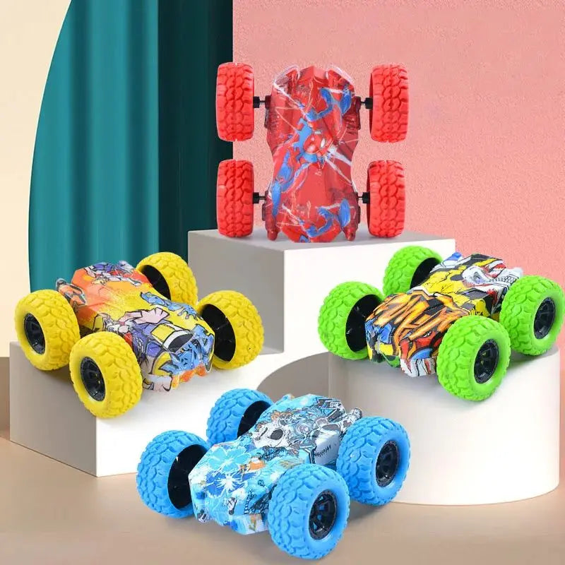 Children's toy car fun double-sided